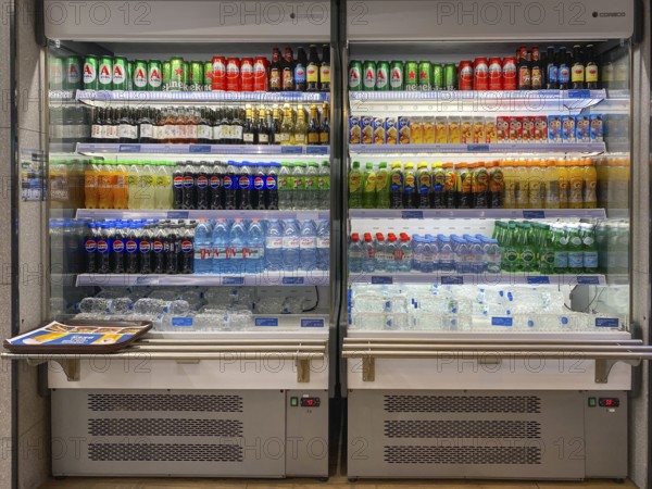 Chilled drinks, soda, beer, chiller cabinet, duty free, duty free shop, Thessaloniki Makedonia