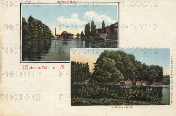 Historical postcard, picture postcard, Weißenfels, Weissenfels an der Saale, Saxony-Anhalt,