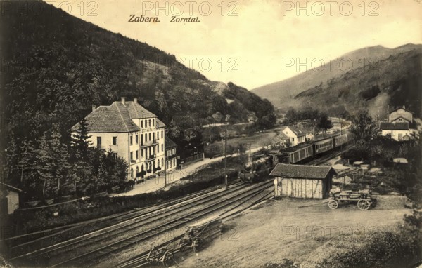Historical postcard, picture postcard, Zabern in the Zorn Valley, today Saverne in Alsace, France,
