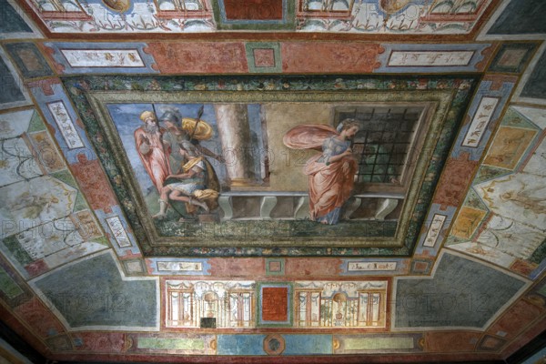 Ceiling fresco in a room of the Villa del Principe, Palazzo di Andrea Doria, Piazza dei Principe,