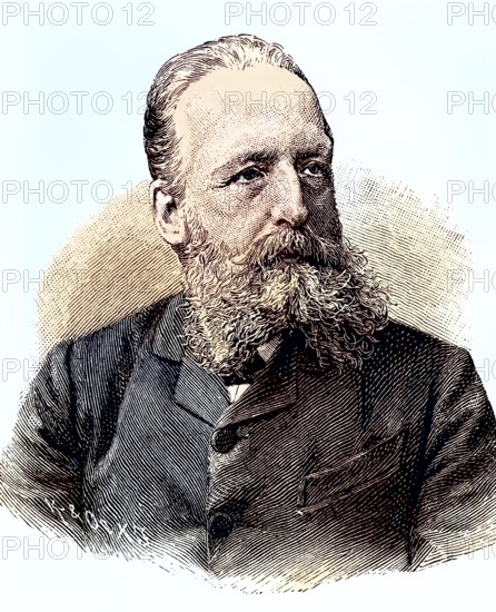 Ernst Catenhusen, born 1841, opera conductor, c. 1885, Historical, digitally restored reproduction