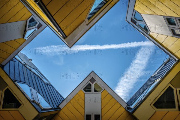 ROTTERDAM, NETHERLANDS, MAY 11, 2017: Cube houses innovative cube-shaped houses by architect Piet