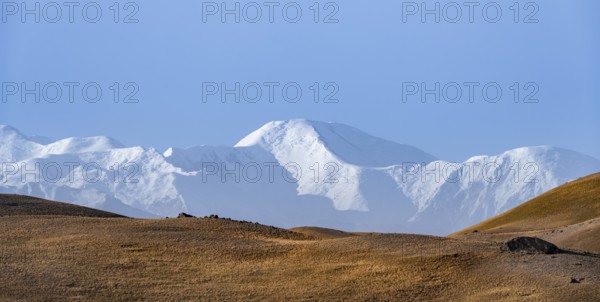 Snow-capped mountains, Pamir Mountains, high mountains, Transalai Range, Alay District, Kyrgyzstan,