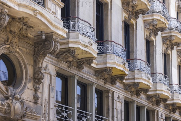 Uruguay, Montevideo streets and architecture in historic city center famous tourist attraction,