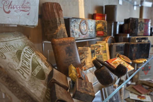 Personal belongings like cigarettes of British and German WW1 soldiers in the Memorial Museum