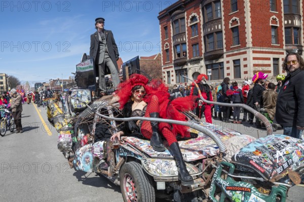 Detroit, Michigan, The Marche du Nain Rouge celebrates the coming of spring and banishes the Nain
