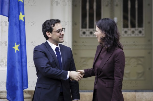 Annalena Bärbock (Alliance 90/The Greens), Federal Foreign Minister, photographed during a welcome