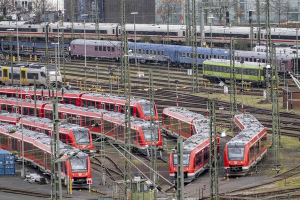 DB Regio stabling facility in Cologne Deutzerfeld, where suburban trains and regional trains wait