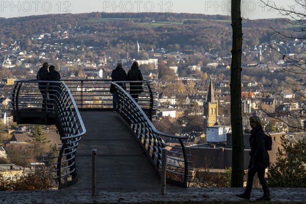 The Nordpark in Wuppertal, Skywalk viewing platform, view over the districts of Barmen and