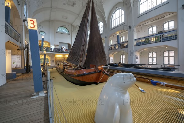 Museum of German Inland Navigation, in the former Ruhrort indoor swimming pool, in Duisburg, cargo