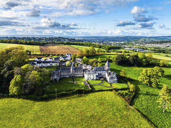 The Priory from a drone, Abbotskerswell Priory, Retirement Village, Abbotskerswell, Newton Abbot,