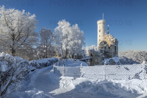 Lichtenstein Castle, Swabian Alb, Baden- Württemberg, Germany, Swabian Alb, Lichtenstein Castle,