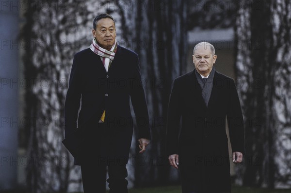 (R-L) Olaf Scholz (SPD), Federal Chancellor, and Srettha Thavisin, Prime Minister of Thailand,