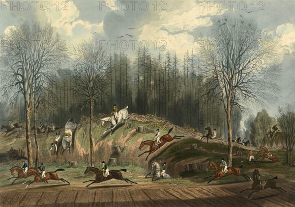 St Albans Grand Steeple Chase on 8 March, 1832, a famous horse race over cross country tracks in