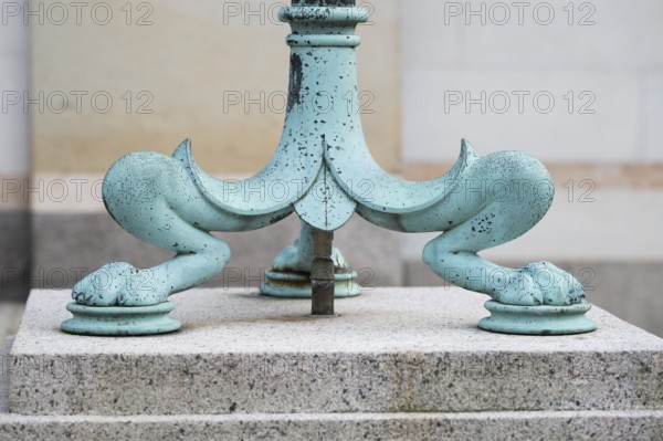 Animal-like feet of a lamp, building detail Hirschsprung Collection or Den Hirschsprungske Samling,