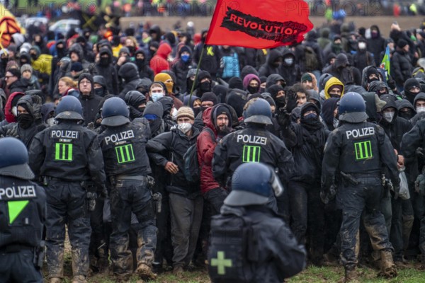 Violent clashes between thousands of demonstrators and the police, after a demonstration against