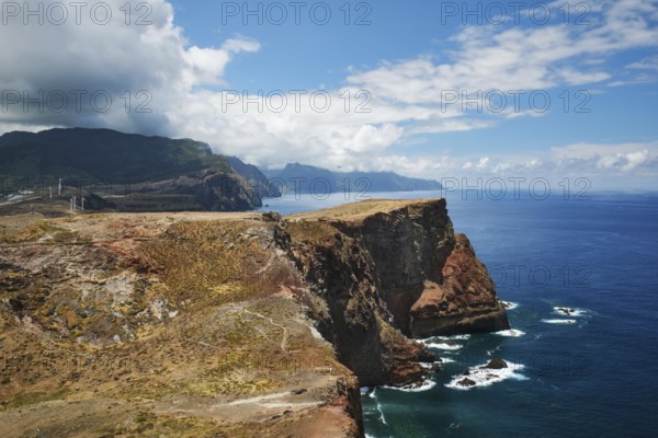Madeira Island scenic rugged landscape view from Ponta do Sao Lourenco cape. Madeira, Portugal,