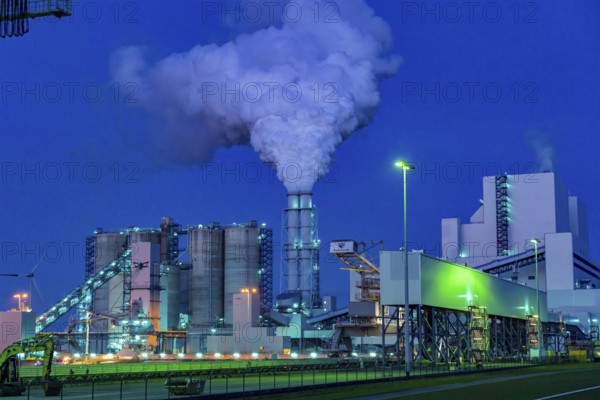 RWE coal-fired power station Eemshavencentrale, in the seaport of Eemshaven, operated by RWE Power,