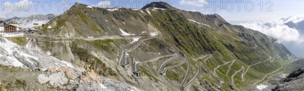 Panoramic view of east ramp north ramp to ascent from to 2757 2758 metres high pass road mountain