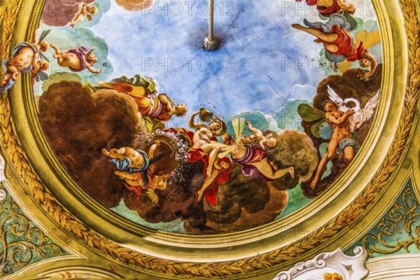 Ceiling fresco by Louis Dorigny, Spring, Love, Fame, Wealth, Opulence, Sala di Flora, 17th century