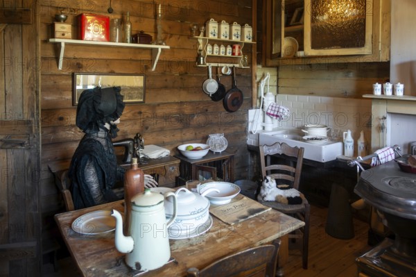 American style wooden emergency house at WW1 Memorial Museum Passchendaele 1917 about the Third