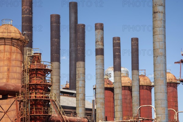 Birmingham, Alabama - The Sloss Furnaces National Historic Landmark. The furnaces made pig iron