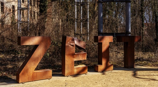 Art installation in front of the entrance to the former Alpenhaus, Historic Tuberculosis