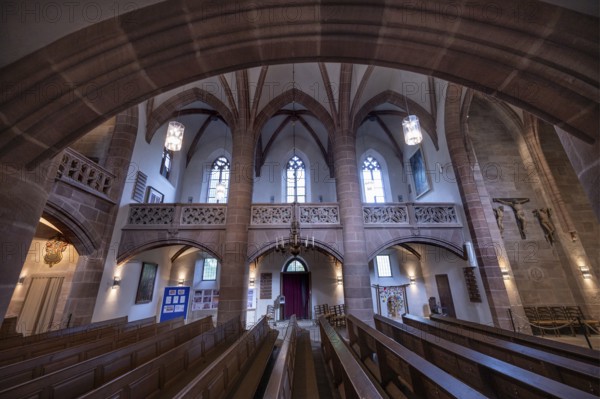 Galleries of St Nicholas and St Ulrich Church, nave built around 1400, Kirchenberg 15,