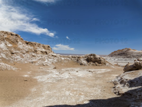 Atacama Desert, Moon Valley with salt rock, Chile, South America