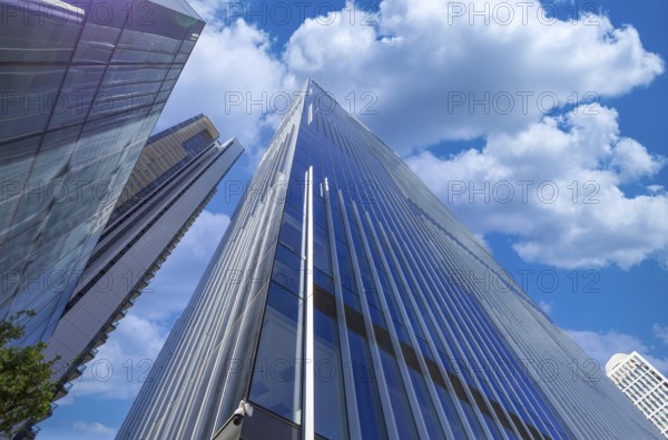 Israel, Tel Aviv financial business district skyline with shopping malls and high tech offices,