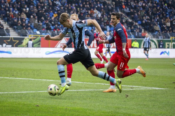 Football 3rd division, season 2024/25, matchday 24: Waldhof Mannheim vs Hansa Rostock***Dynamic