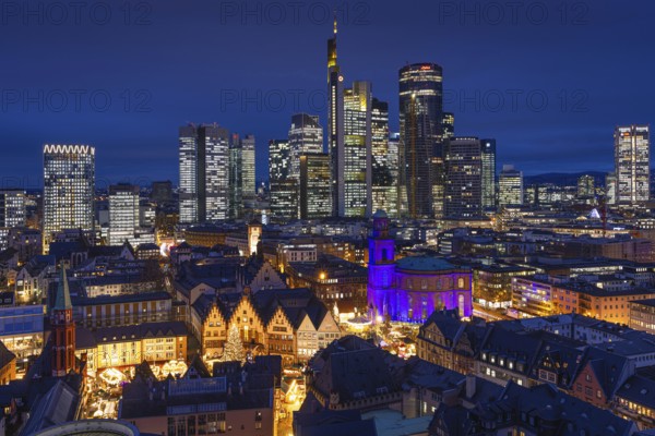 St Paul's Church in Frankfurt am Main will be illuminated in blue in the middle of the Christmas