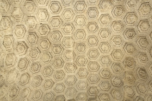 Pattern with relief on the city foundation arch, triumphal arch, UNESCO, Roman period, antique,
