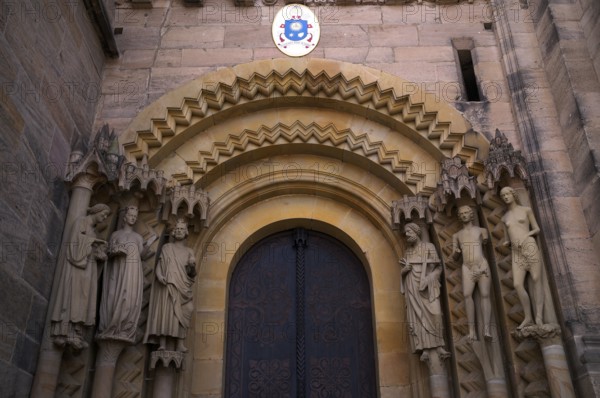 Zigzag band in the Adam's Portal, Bamberg Cathedral of St Peter and St George, Bamberg, Upper