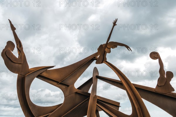 Sculpture for the Olympics, Rust, Sculpture, Sport in Barcelona, Spain, Europe