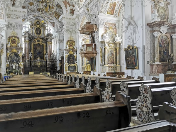 Interior of the collegiate church of Speinshart Monastery, abbey of the Premonstratensian Order,