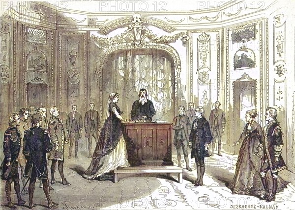 Theatre scene from La Czarine, Mazurka Russe by Louis Ganne, 1869, France, Historic, digitally