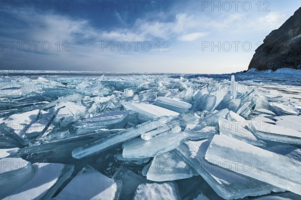 Ice chaos, Lake Baikal, Olkhon Island, Pribaikalsky National Park, Irkutsk Province, Siberia,