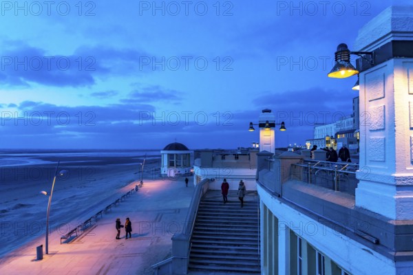 Beach promenade, bandstand, west beach, beach walk, beach, island, East Frisia, winter, season,
