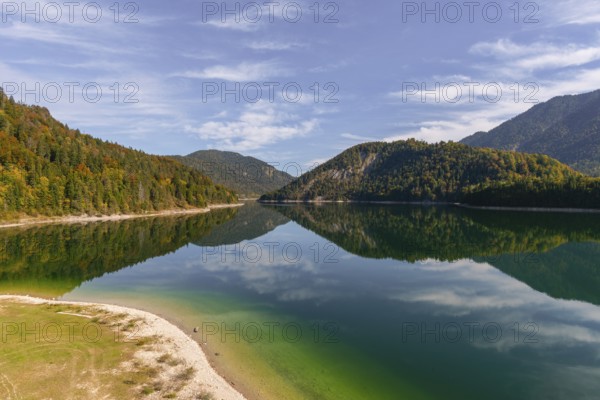 Intake structure at the Sylvenstein reservoir is used for flood protection, dams the Isar, power
