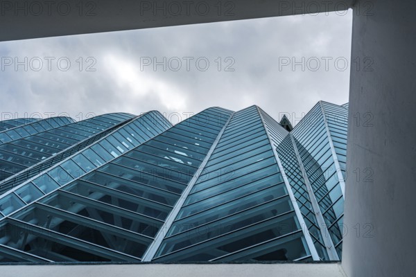 Architecture and buildings over City of Arts and Sciences in Valencia, Spain, Europe