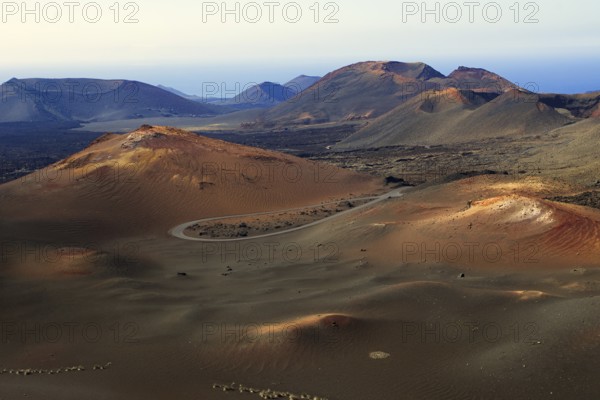 Fire Mountains of Timanfaya National Park, Montana del Fuego, Lanzarote, Canary Islands, Spain,