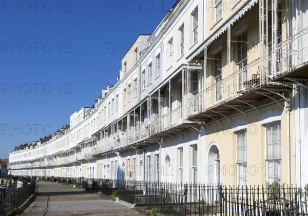 Georgian houses in Royal York Crescent, Clifton, Bristol, England, UK completed 1820 architect