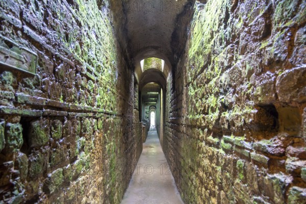 UNSECO World Heritage Site in Trier: underground corridors of the Imperial Baths, remains of an