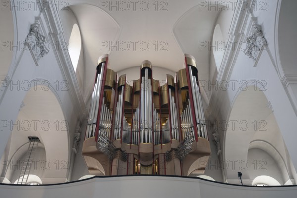 Organ loft of the Augustinian Church, Dominikanerplatz, Würzburg, Lower Franconia, Bavaria,