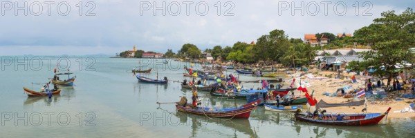 Colourful fishing boats, boat, ship, fishing boat, colourful, colourful, decorated, harbour, sea,