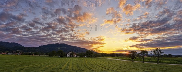 Sunset, Bad Feilnbach, Bavaria, Germany, Europe