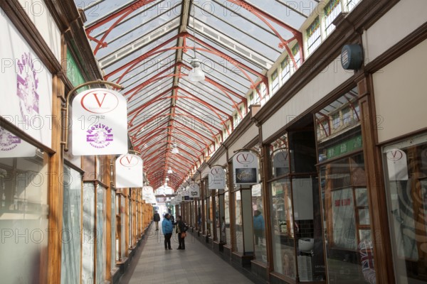 The nineteenth century Victoria Arcade covered shopping area, Great Yarmouth, Norfolk, England,