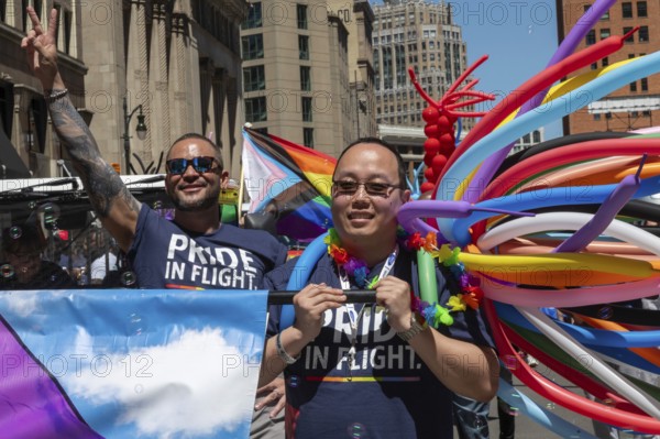 Detroit, Michigan USA, 9 June 2024, Gay, lesbian, bisexual, and transgender activists and their