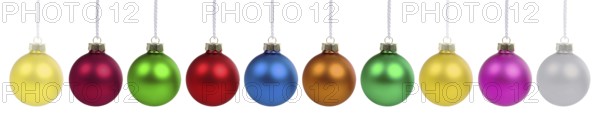 Christmas baubles Christmas decoration many baubles ball in a row freestanding in Stuttgart,